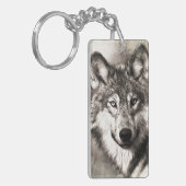 Wolf-Portrait Schlüsselanhänger (Vorderseite links)