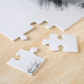 Wolf Portrait Schwarz-weiß Puzzle (Seite)