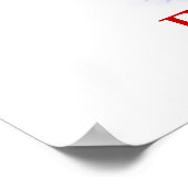 Wolf Portrait Square Freedom Poster Print (Ecke)