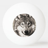 Wolf-Portrait Tischtennisball (Vorderseite)