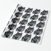Wolf Portrait Weihnachtsgeschenk Wrapping Paper Geschenkpapier (Ungerollt)