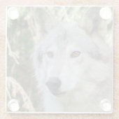 Wolf-Porträt Glasuntersetzer (Rückseite)