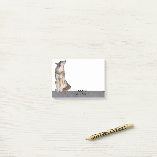 Wolf-Post-Itanmerkungen Post-it Klebezettel (Auf Schreibtisch)