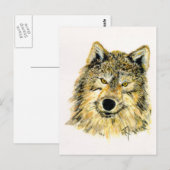 Wolf Postcard Postkarte (Vorne/Hinten)