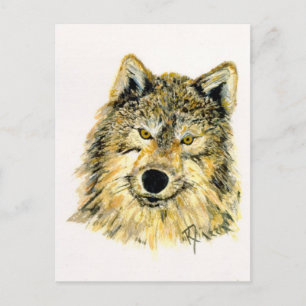 Wolf Postcard Postkarte