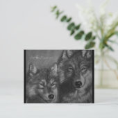 Wolf Postcard Postkarte (Stehend Vorderseite)