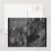 Wolf Postcard Postkarte (Vorne/Hinten)