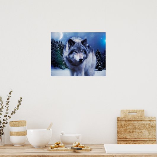 Wolf Poster (Küche)