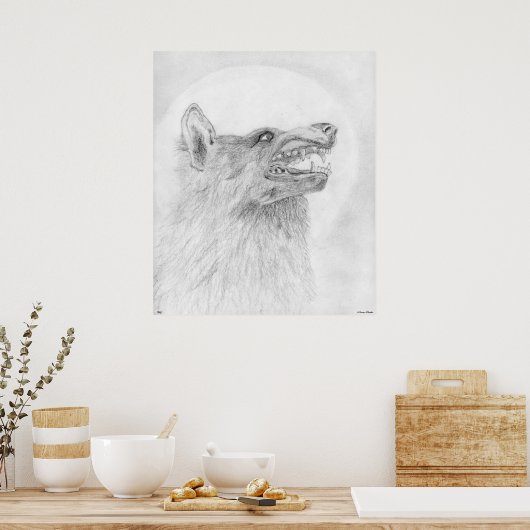 Wolf Poster (Küche)