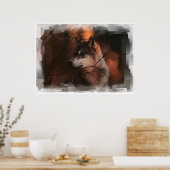 Wolf Poster (Küche)