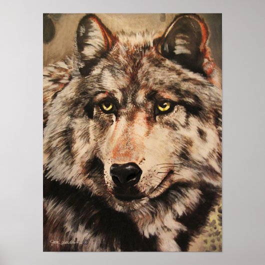 Wolf Poster Druck (Vorne)