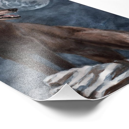 Wolf-Poster Fotodruck (Ecke)