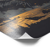 Wolf Poster Full Moon Stars (Ecke)