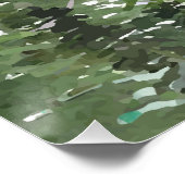 Wolf Poster Glossy - Farbenfrohe Wolf Poster Print (Ecke)