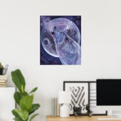 Wolf Poster - Lone Wolf von Michaeline McDonald (Heimbüro)