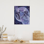 Wolf Poster - Lone Wolf von Michaeline McDonald (Küche)