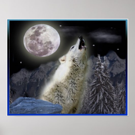Wolf-Poster Poster (Vorne)