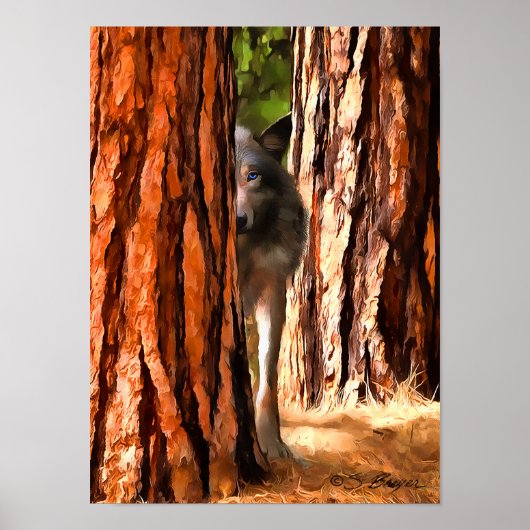 Wolf-Poster Poster (Vorne)