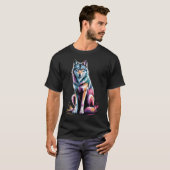 Wolf Poster Style Colorado Spritzer Art T-Shirt (Vorne ganz)