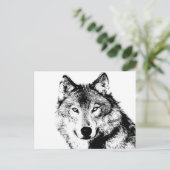 Wolf Postkarte (Stehend Vorderseite)