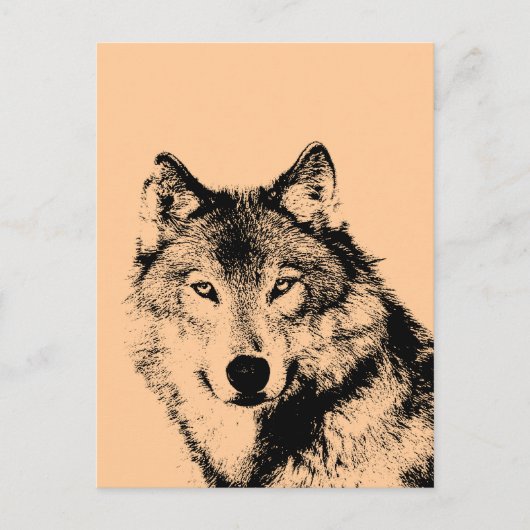 Wolf Postkarte (Vorderseite)