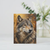 Wolf. Postkarte (Stehend Vorderseite)