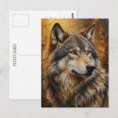 Wolf. Postkarte (Vorne/Hinten)