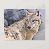 Wolf Postkarte (Vorderseite)
