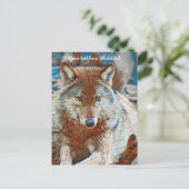 Wolf Postkarte (Stehend Vorderseite)