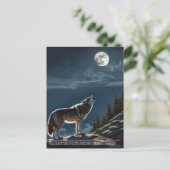 Wolf Postkarte (Stehend Vorderseite)