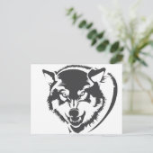 Wolf Postkarte (Stehend Vorderseite)