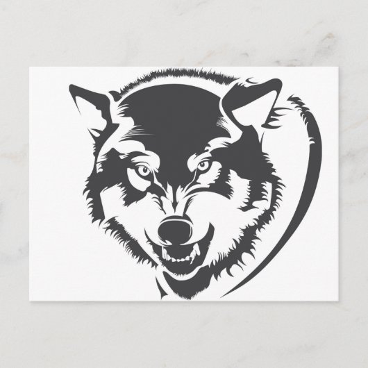 Wolf Postkarte (Vorderseite)