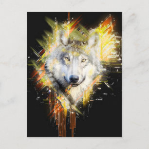 Wolf Postkarte