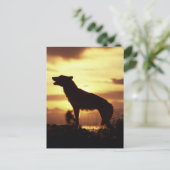 Wolf Postkarte (Stehend Vorderseite)