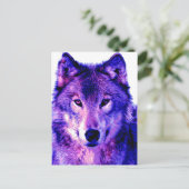 Wolf Postkarte (Stehend Vorderseite)