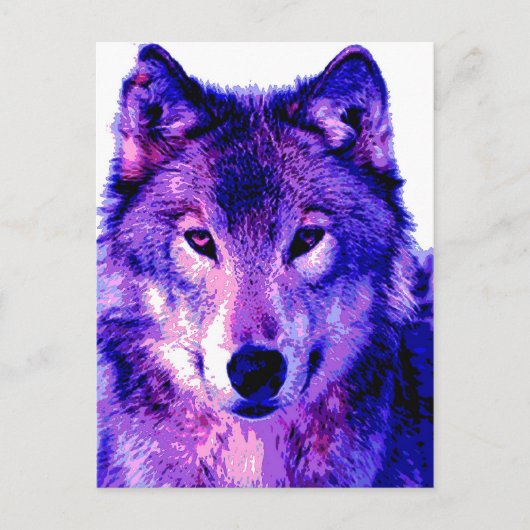 Wolf Postkarte (Vorderseite)