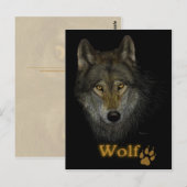 Wolf-Postkarte Postkarte (Vorne/Hinten)