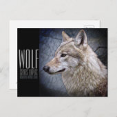 Wolf [Postkarte] Postkarte (Vorne/Hinten)
