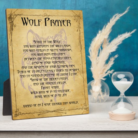 Wolf Prayer Fotoplatte (Seite)