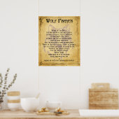 Wolf Prayer Poster (Küche)