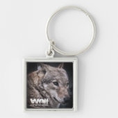 WOLF:Premium Square Key Chain Schlüsselanhänger (Vorne)