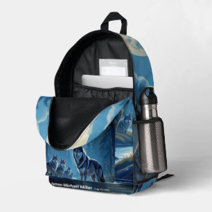 Wolf Print Cut Nähtasche Bedruckter Rucksack