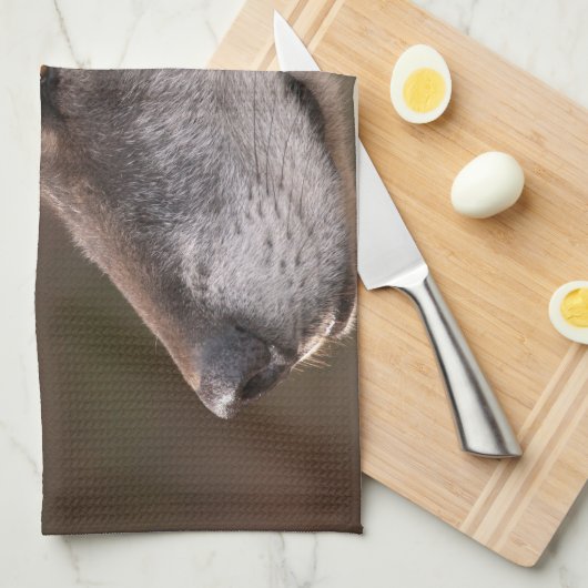 Wolf-Profil Handtuch (Viertel Falte)