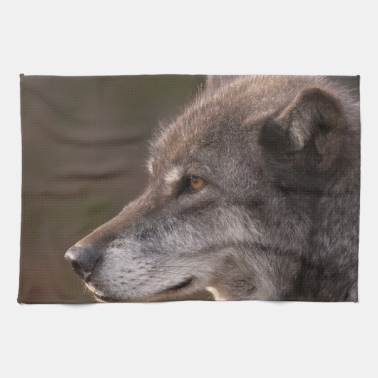 Wolf-Profil Handtuch (Horizontal)