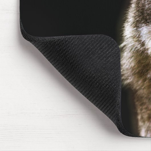 Wolf-Profil mit grüne Augen ~ editable Hintergrund Mousepad (Ecke)
