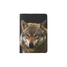 Wolf Profil mit grünen Augen ~ bearbeiteter Hinter