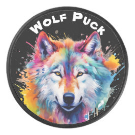 Wolf Puck Keepake Hockey Puck