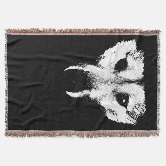 Wolf Pup Blanket Husky Wolf Pup Throw Blanket Decke (Vorderseite)