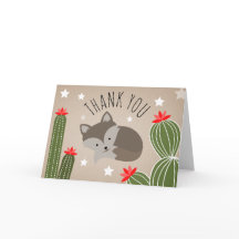 Wolf Pup Cactus Desert Stars Baby Shower