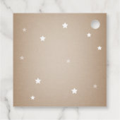 Wolf Pup Cactus Desert Stars Baby Shower Geschenkanhänger (Rückseite)